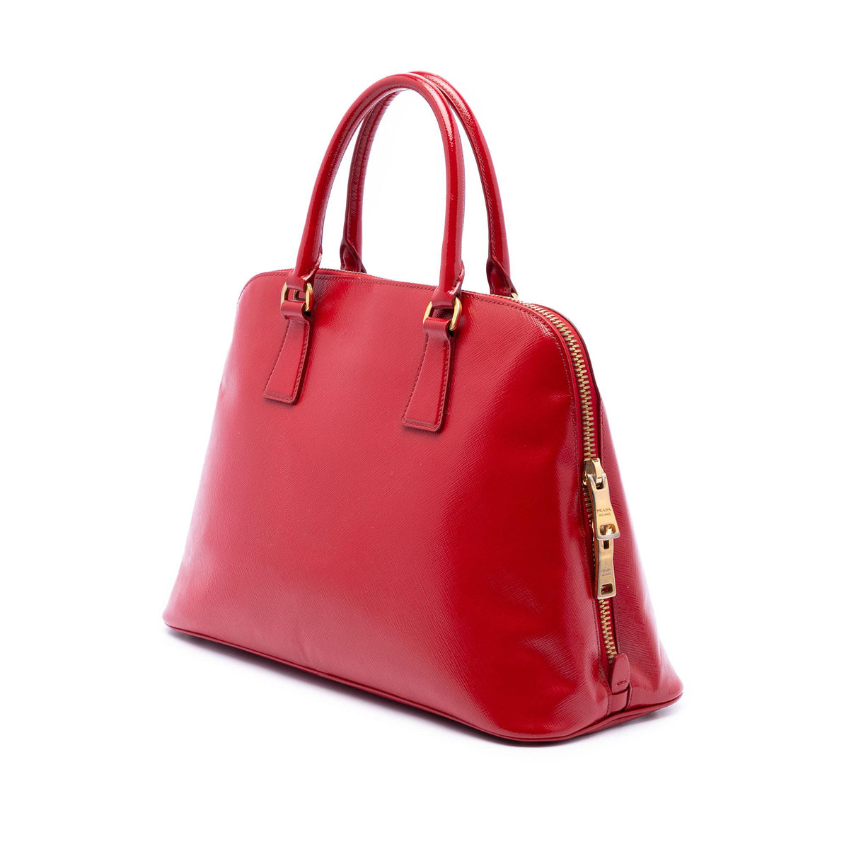 Prada Medium Saffiano Vernice Promenade Satchel