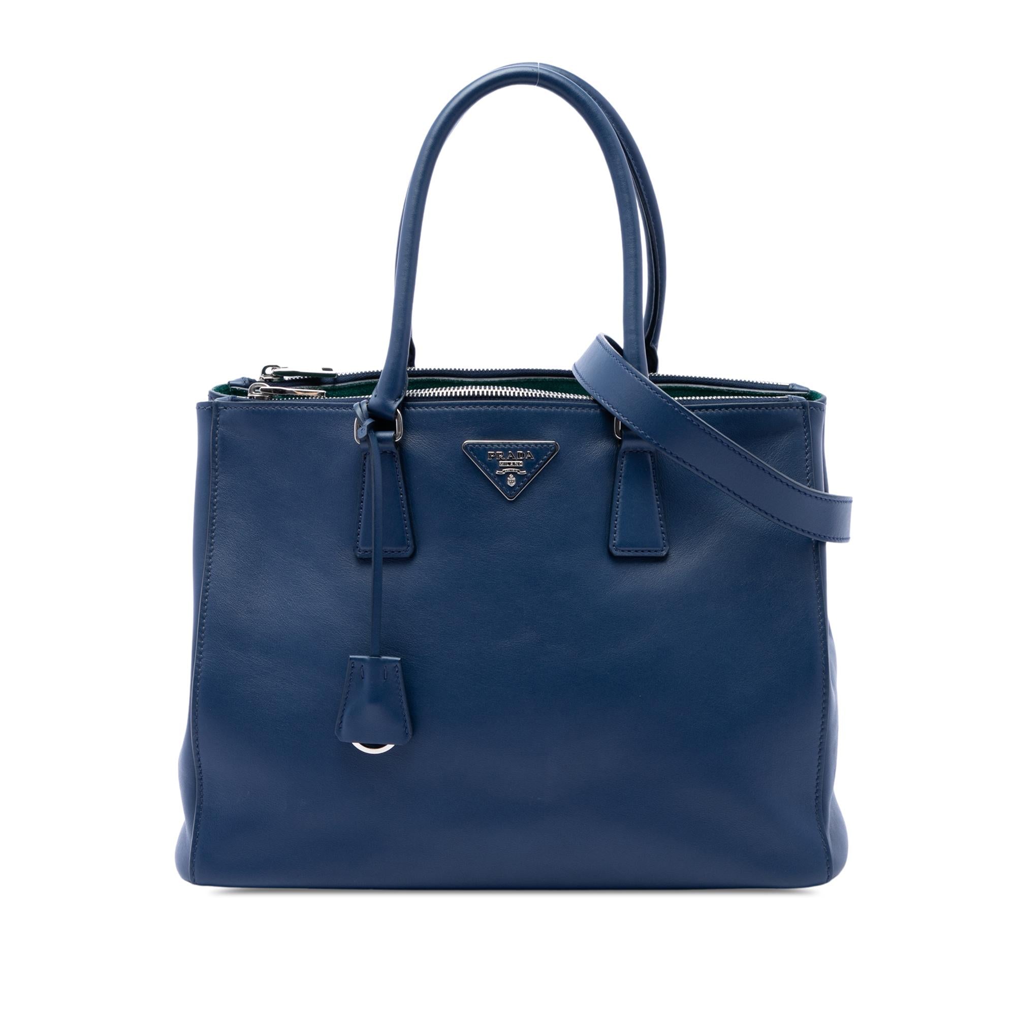Prada Medium Soft Calf Galleria Double Zip Tote