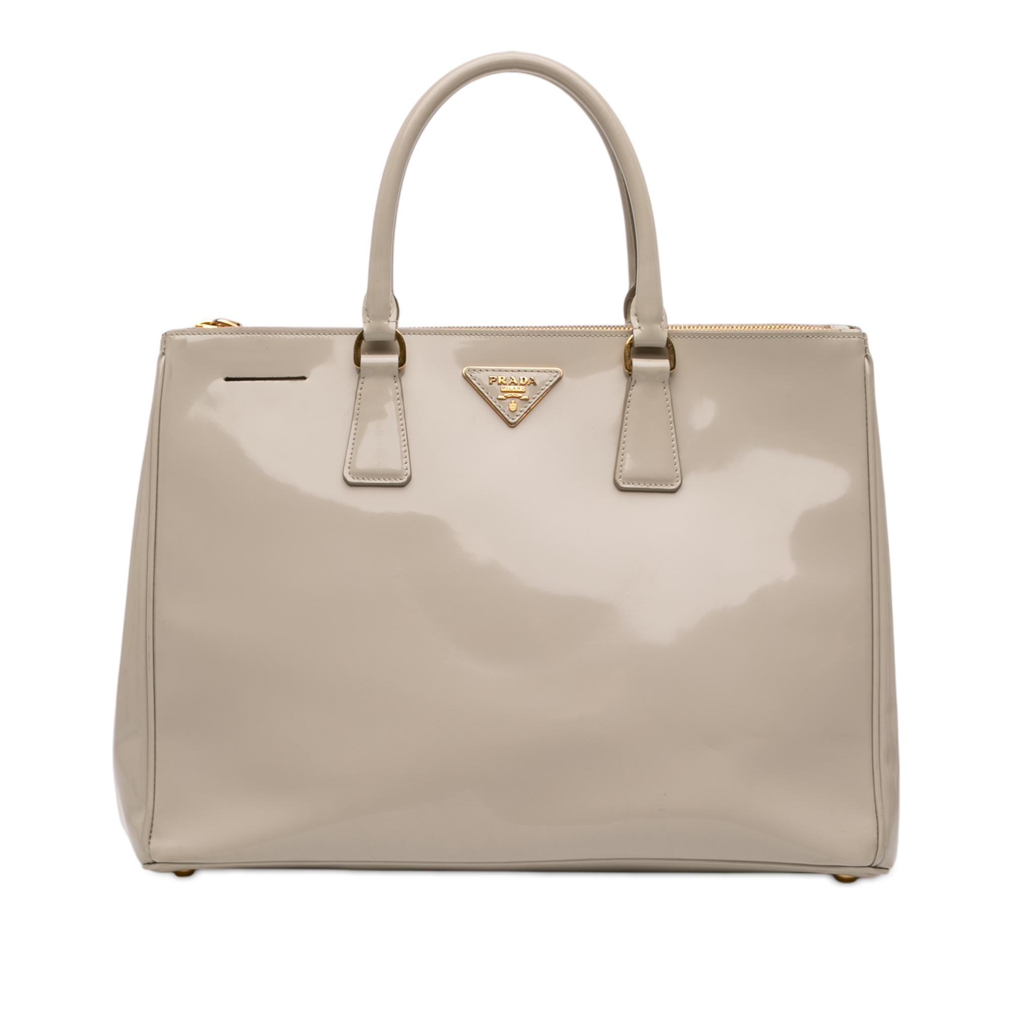 Prada Medium Spazzolato Galleria Double Zip Satchel