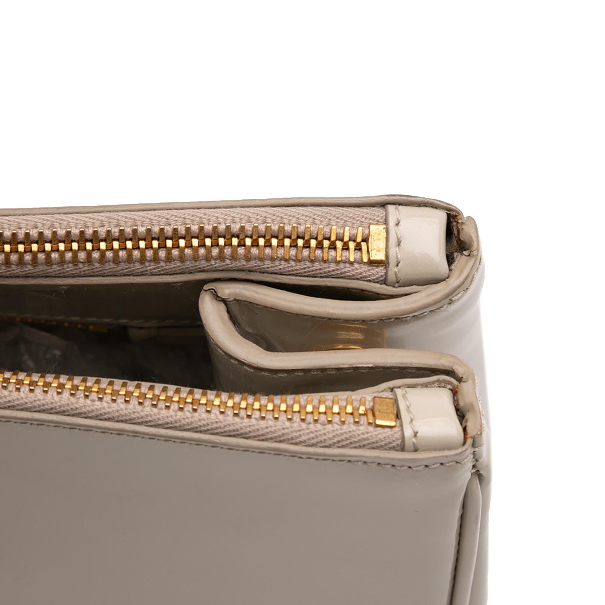 Prada Medium Spazzolato Galleria Double Zip Satchel