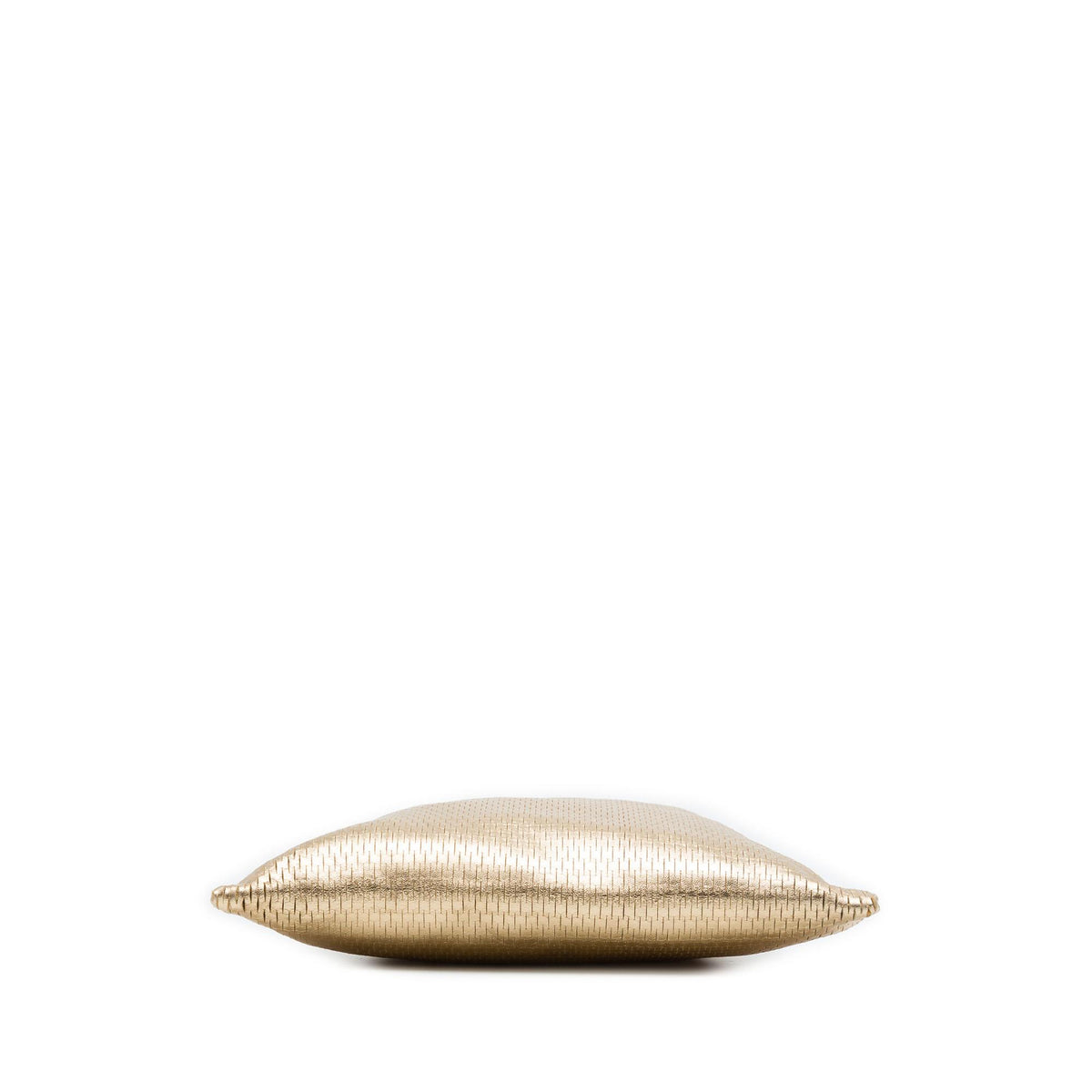 Prada Metallic Calfskin Woven Slit Patterned Handbag