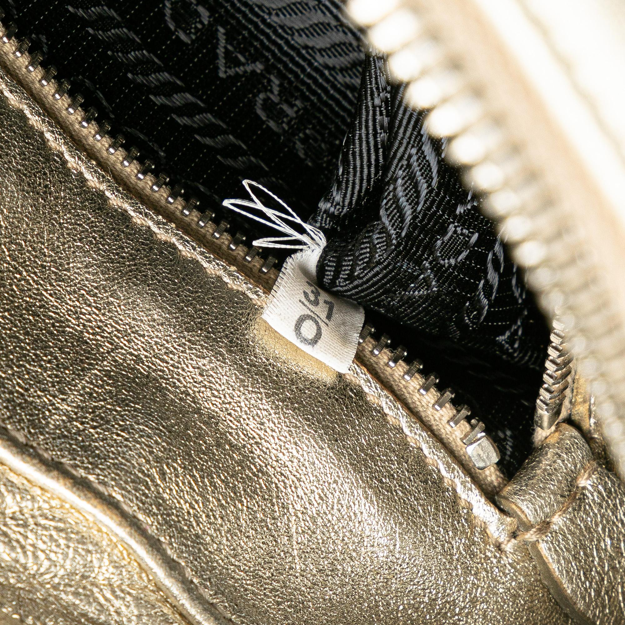 Prada Metallic Nappa Impunture Diagramme Camera Bag (SHG-kI9IjU)