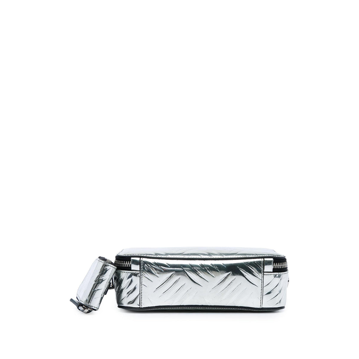 Prada Metallic Spazzolato Embossed Leather Brique Crossbody
