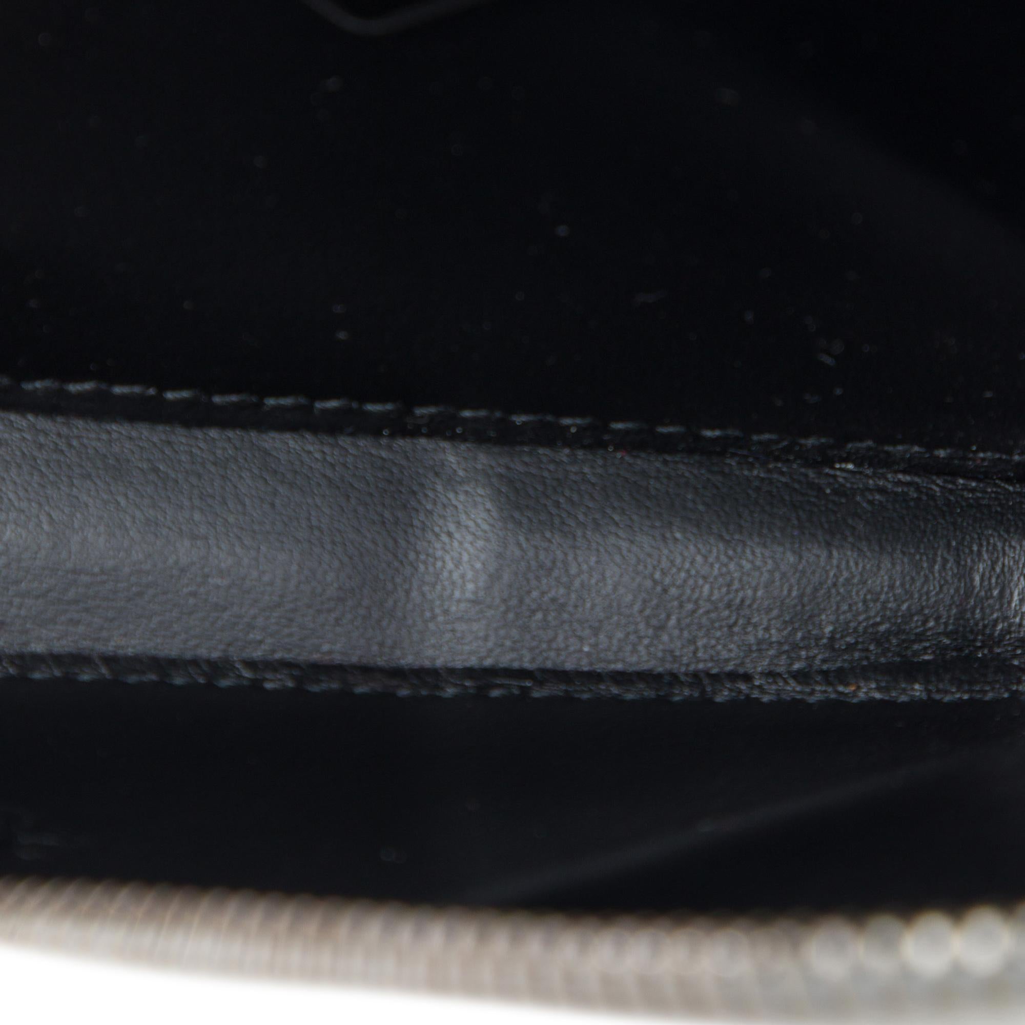 Prada Mini Brushed Leather Triangle Chain Pouch