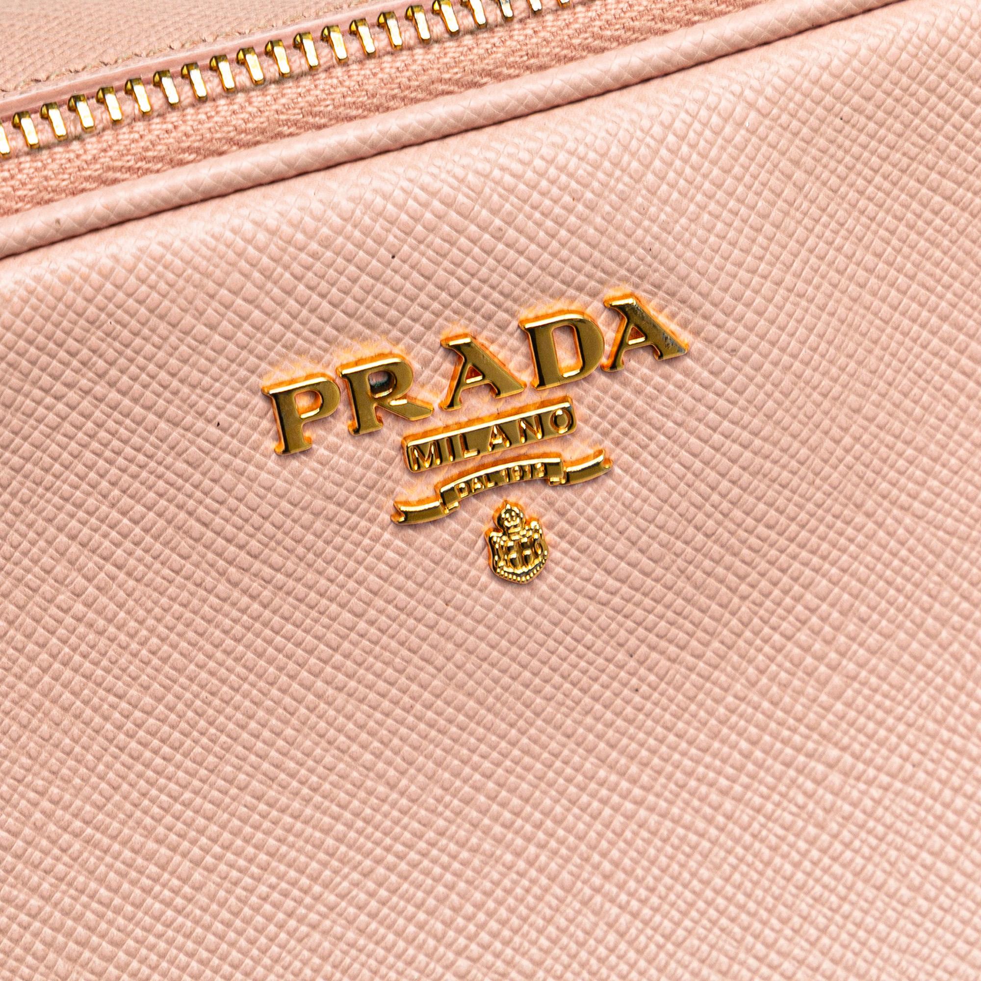 Prada Mini Saffiano Double Zip Crossbody