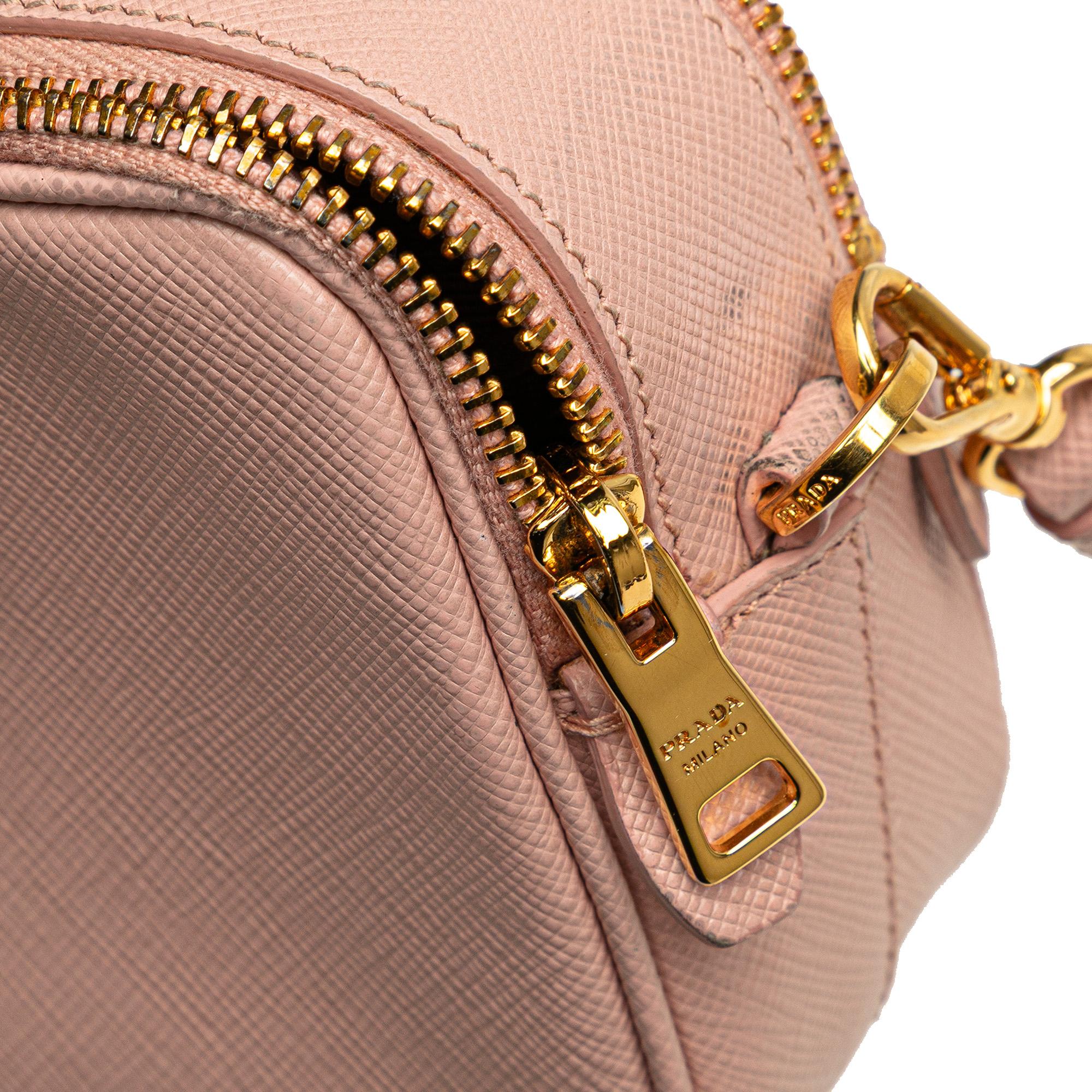 Prada Mini Saffiano Double Zip Crossbody