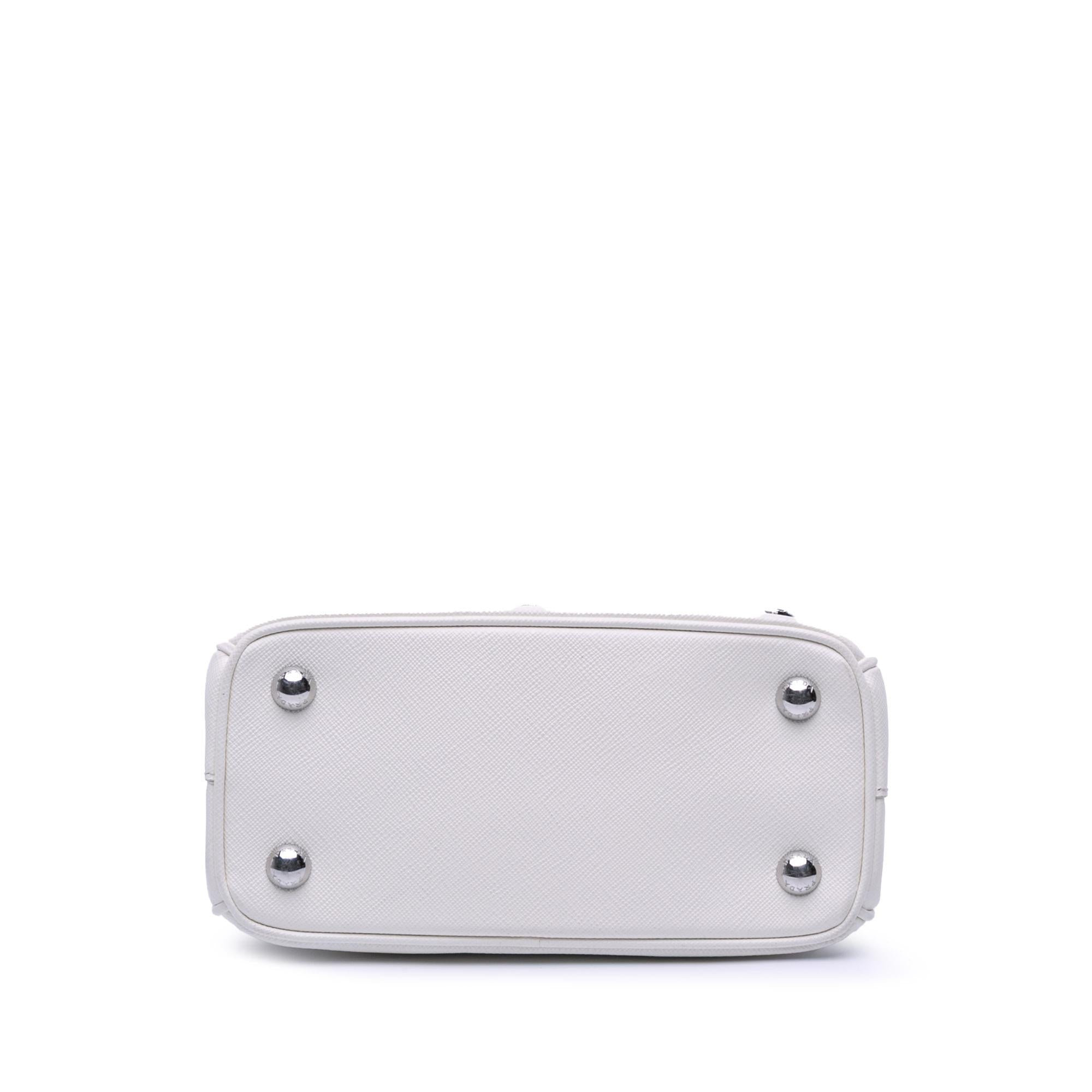 Prada Mini Saffiano Lux Crystal Embellished Galleria Double Zip