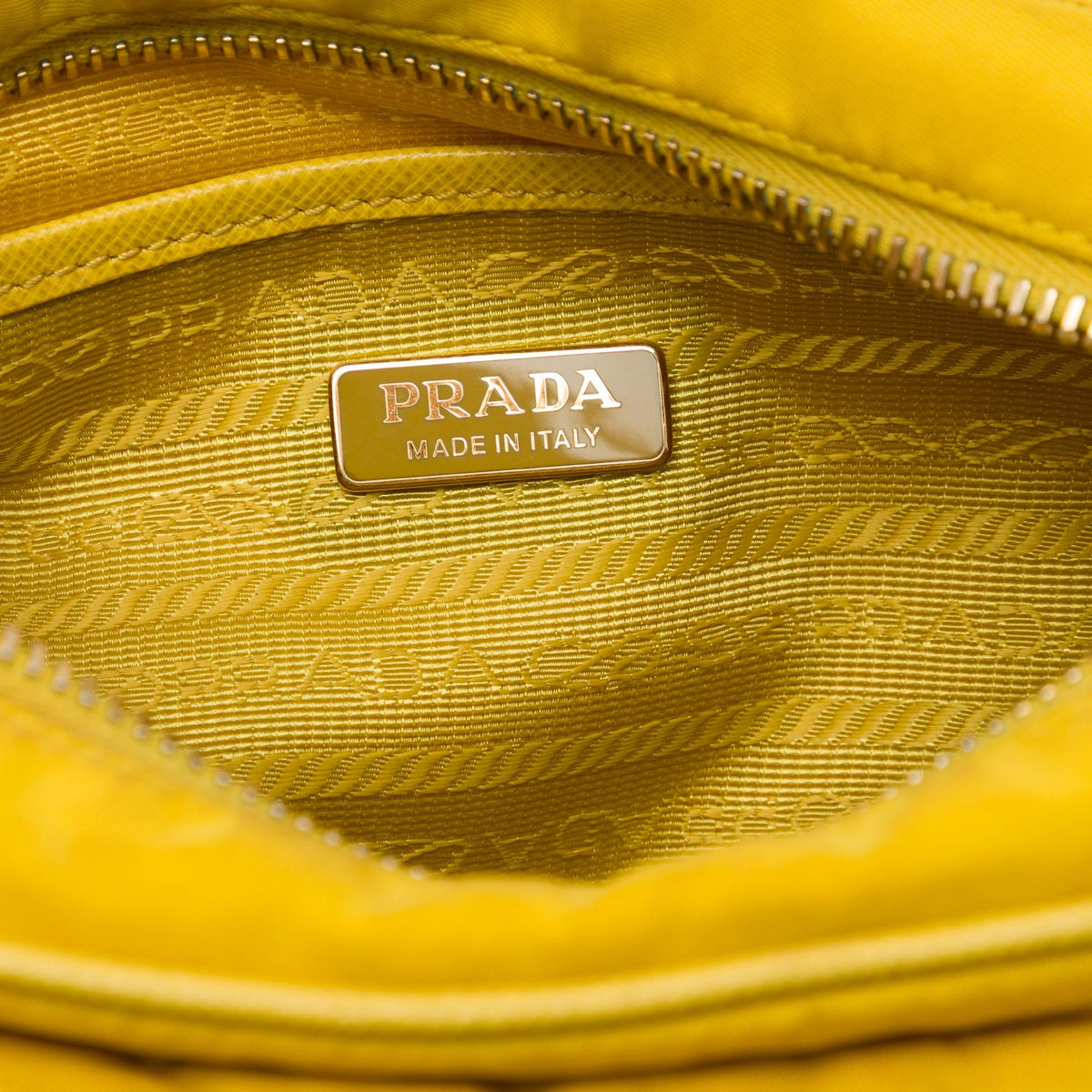 Prada Mini Saffiano Trimmed Tessuto Front Pocket Camera Bag