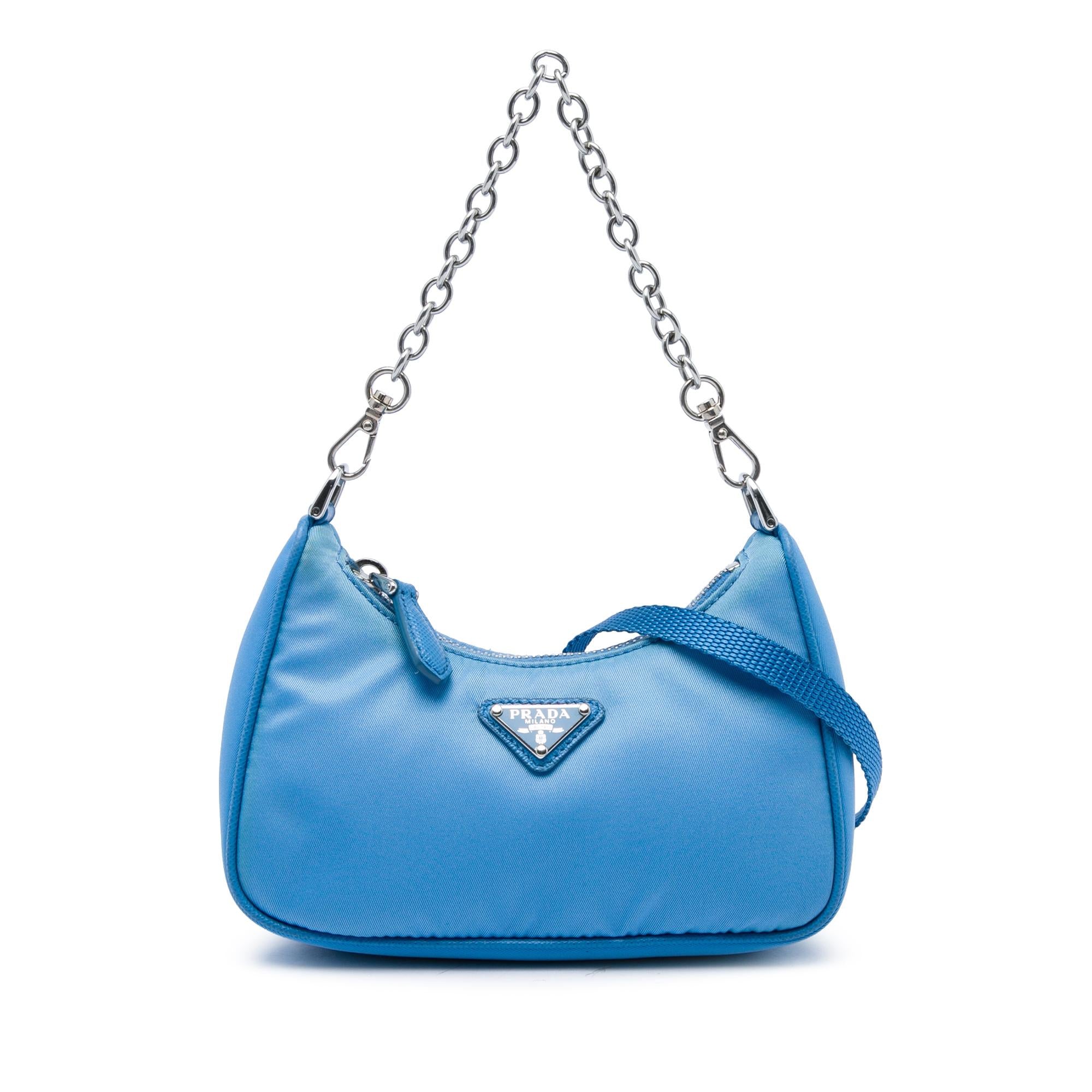 Prada Mini Saffiano Trimmed Tessuto Re Edition 2005 Satchel