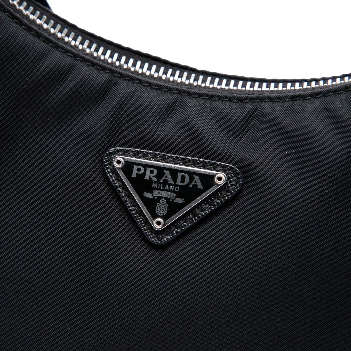 Prada Mini Saffiano Trimmed Tessuto Re Edition 2005 Satchel