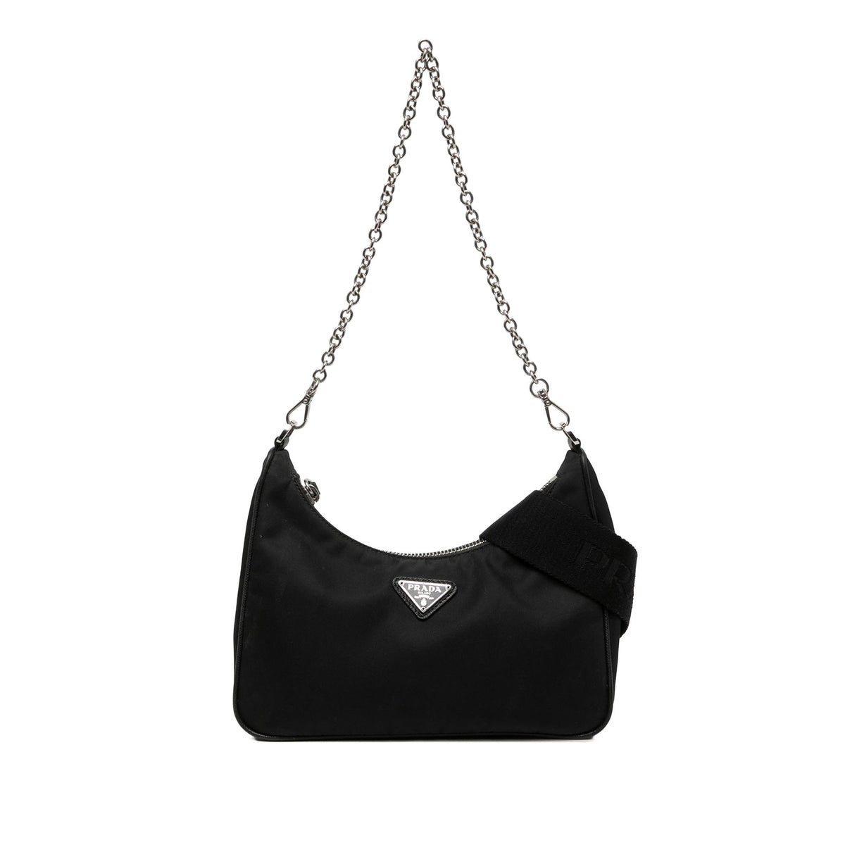 Prada Mini Saffiano Trimmed Tessuto Re Edition 2005 Satchel
