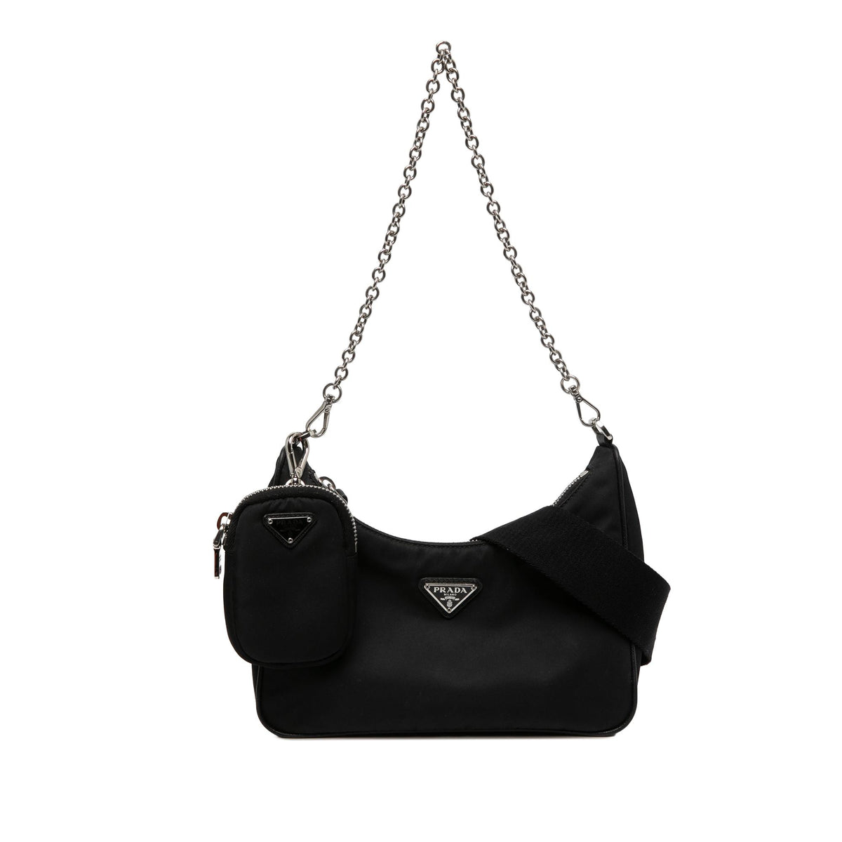 Prada Mini Saffiano Trimmed Tessuto Re Edition 2005 Satchel