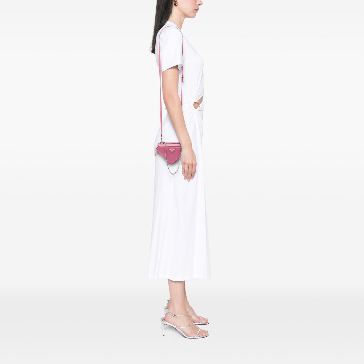 Prada Mini Soft Nappa Triangle Pouch