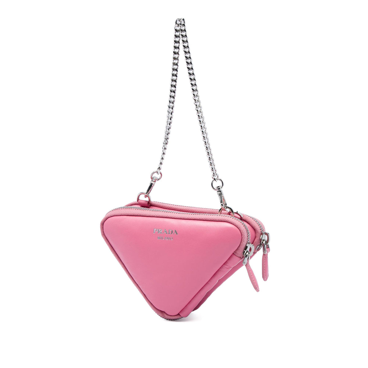 Prada Mini Soft Nappa Triangle Pouch