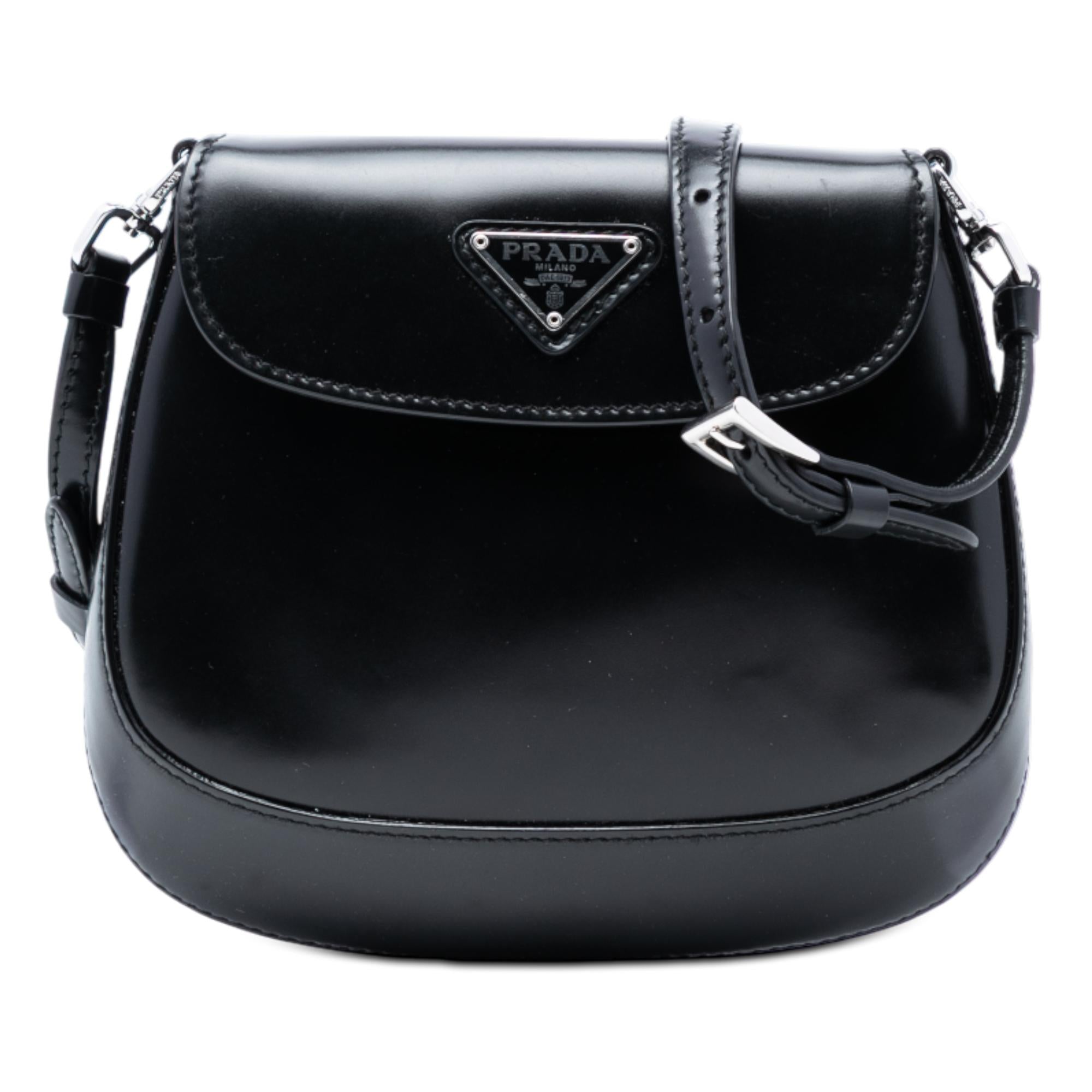 Prada Mini Spazzolato Cleo Flap