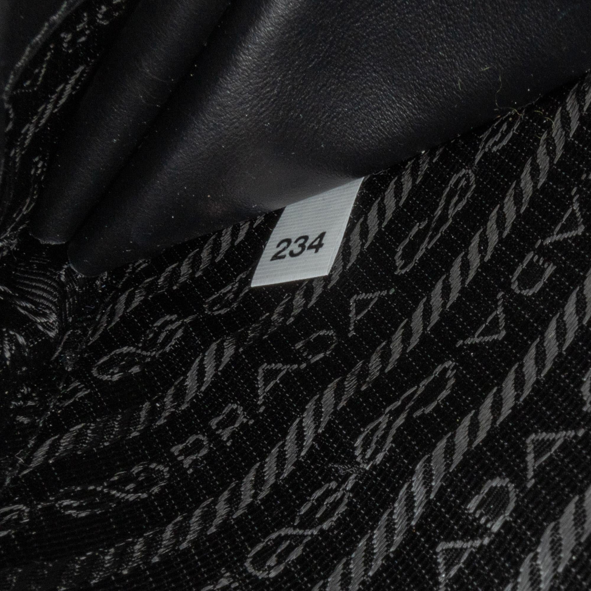 Prada Mini Spazzolato Leather Triangle Pouch (SHG-3S43ln)