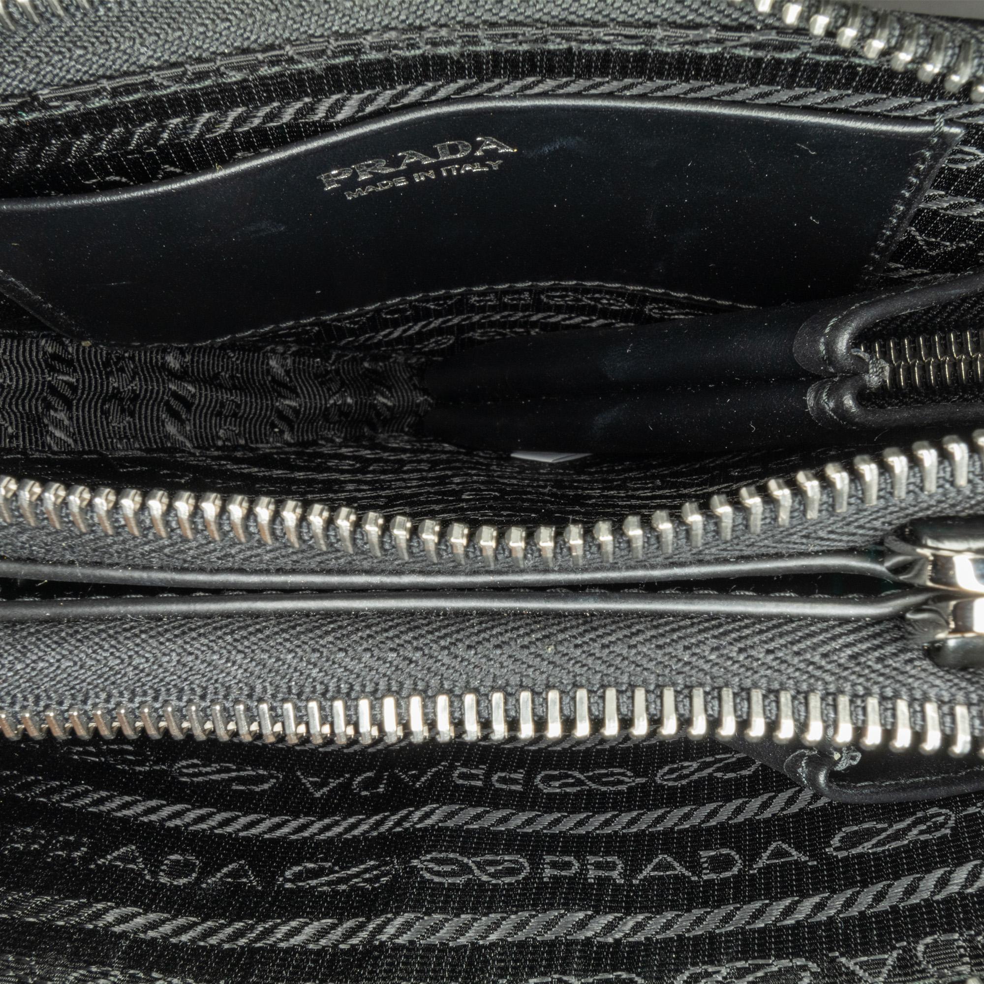 Prada Mini Spazzolato Leather Triangle Pouch (SHG-3S43ln)