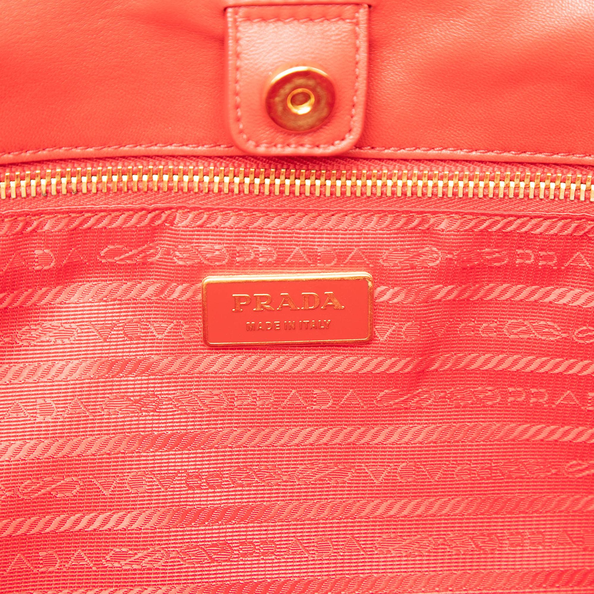Prada Multicolor Woven Tessuto Shopping Tote