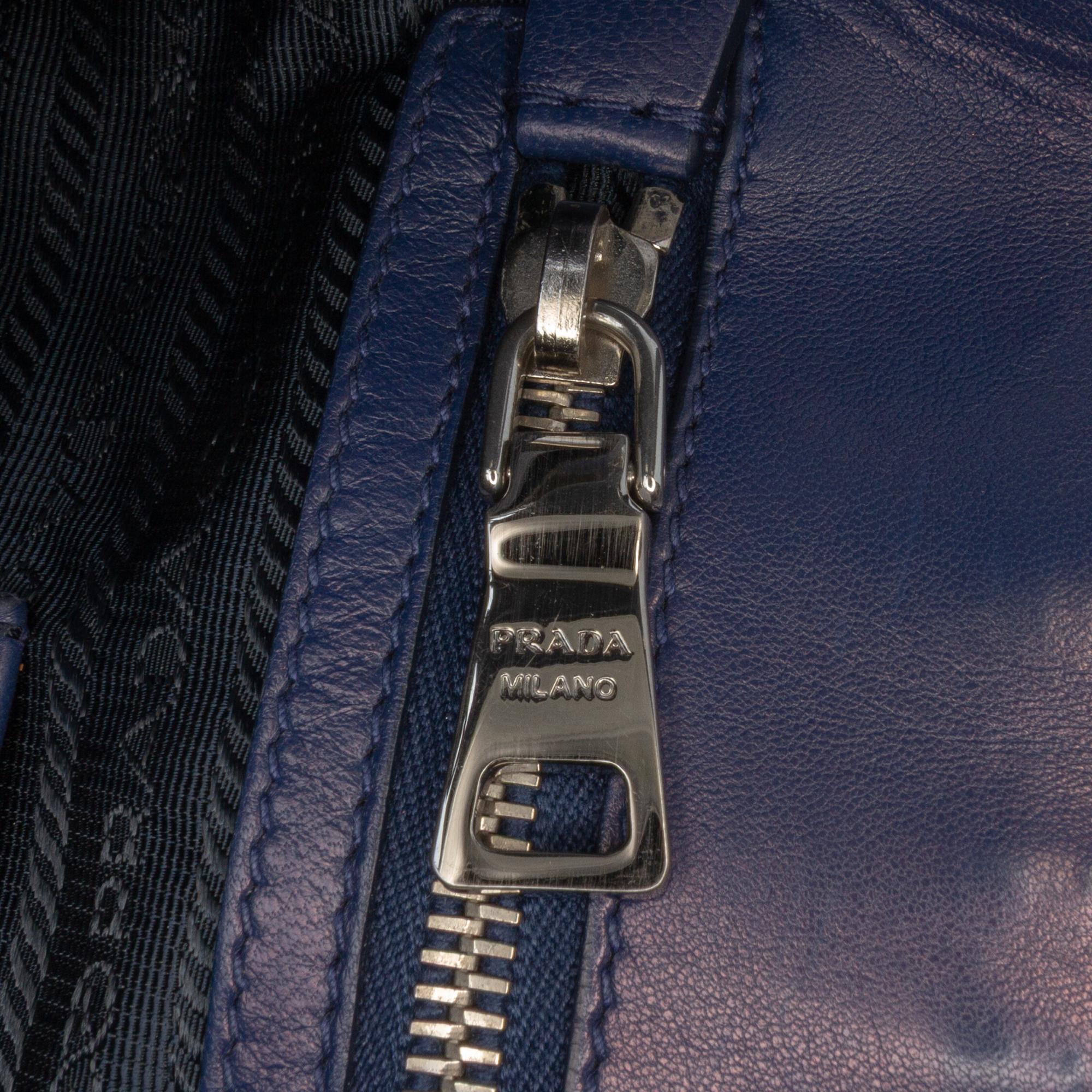 Prada Nappa Gaufre Buckle Strap Shoulder Bag