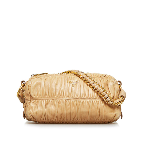 Prada Nappa Gaufre Chain Shoulder Bag (SHG-tjjCqR)