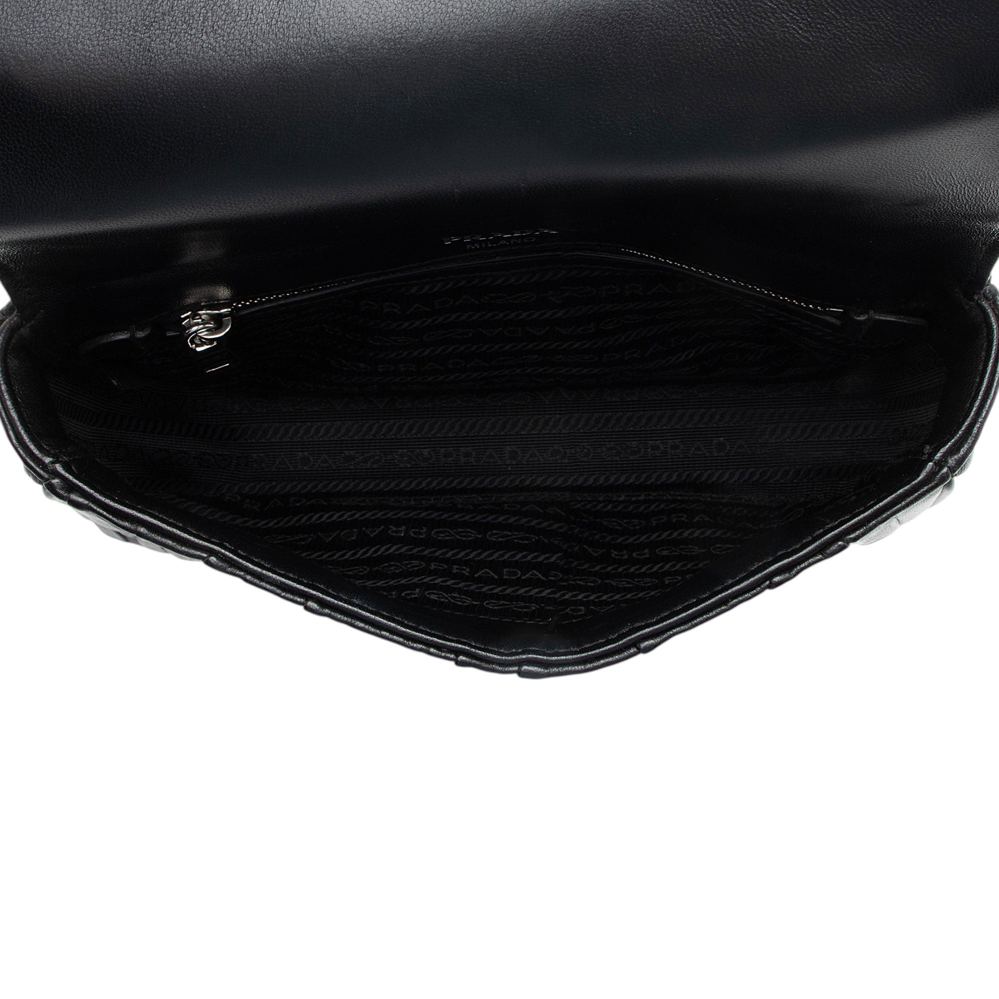 Prada Nappa Gaufre Chain Small Flap Bag