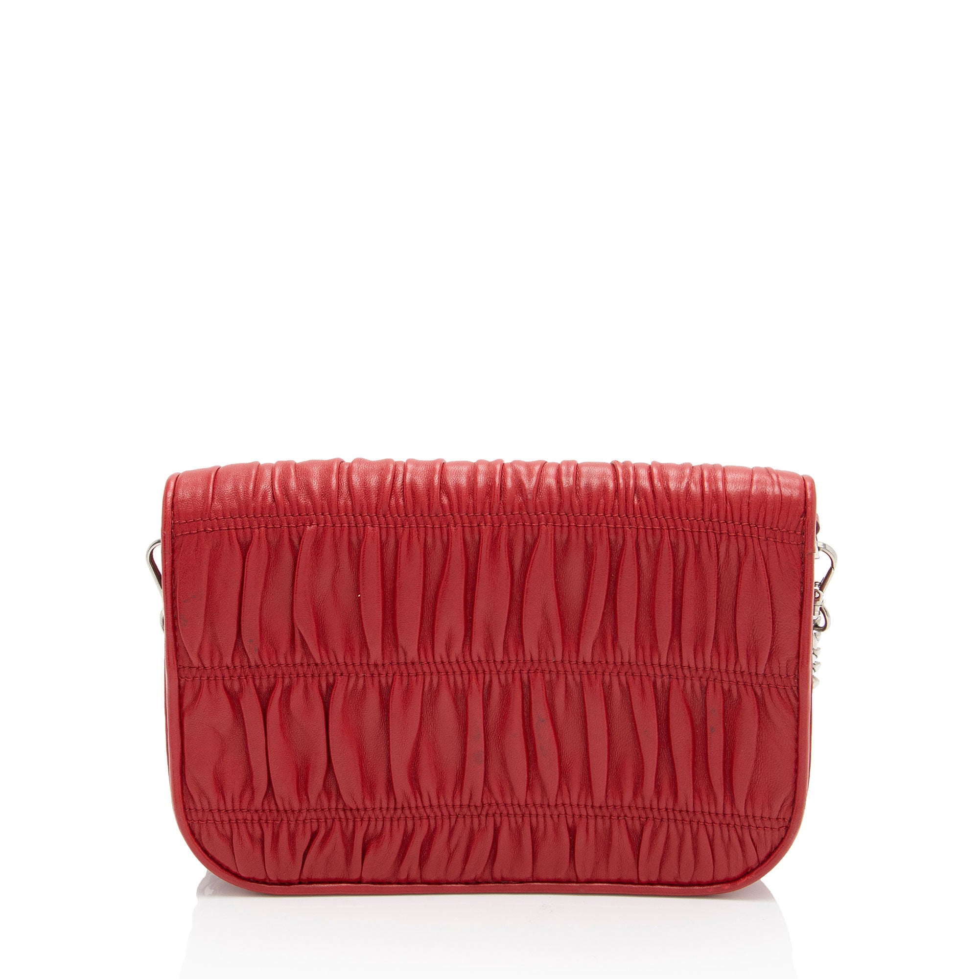 Prada Nappa Gaufre Leather Chain Flap Bag