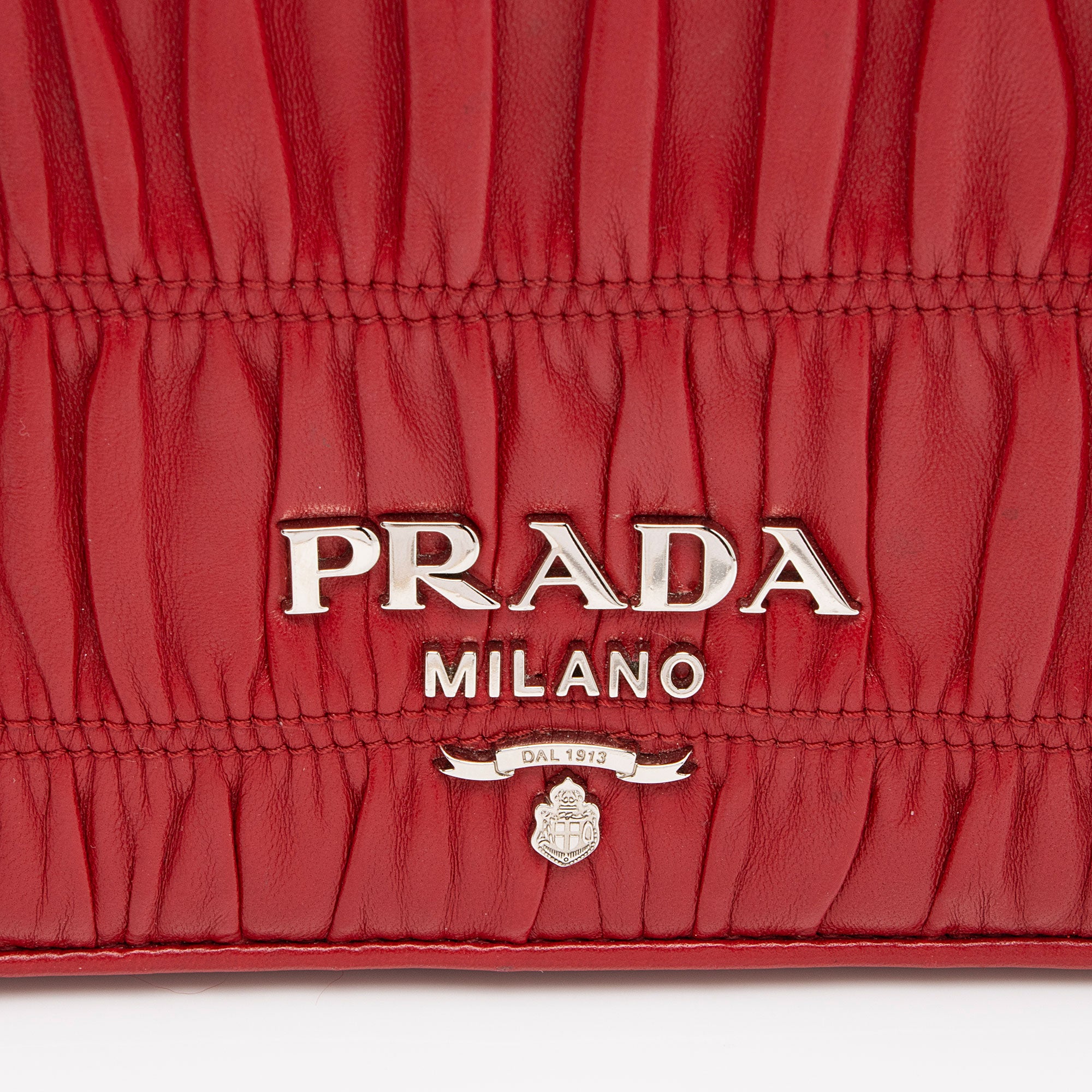 Prada Nappa Gaufre Leather Chain Flap Bag