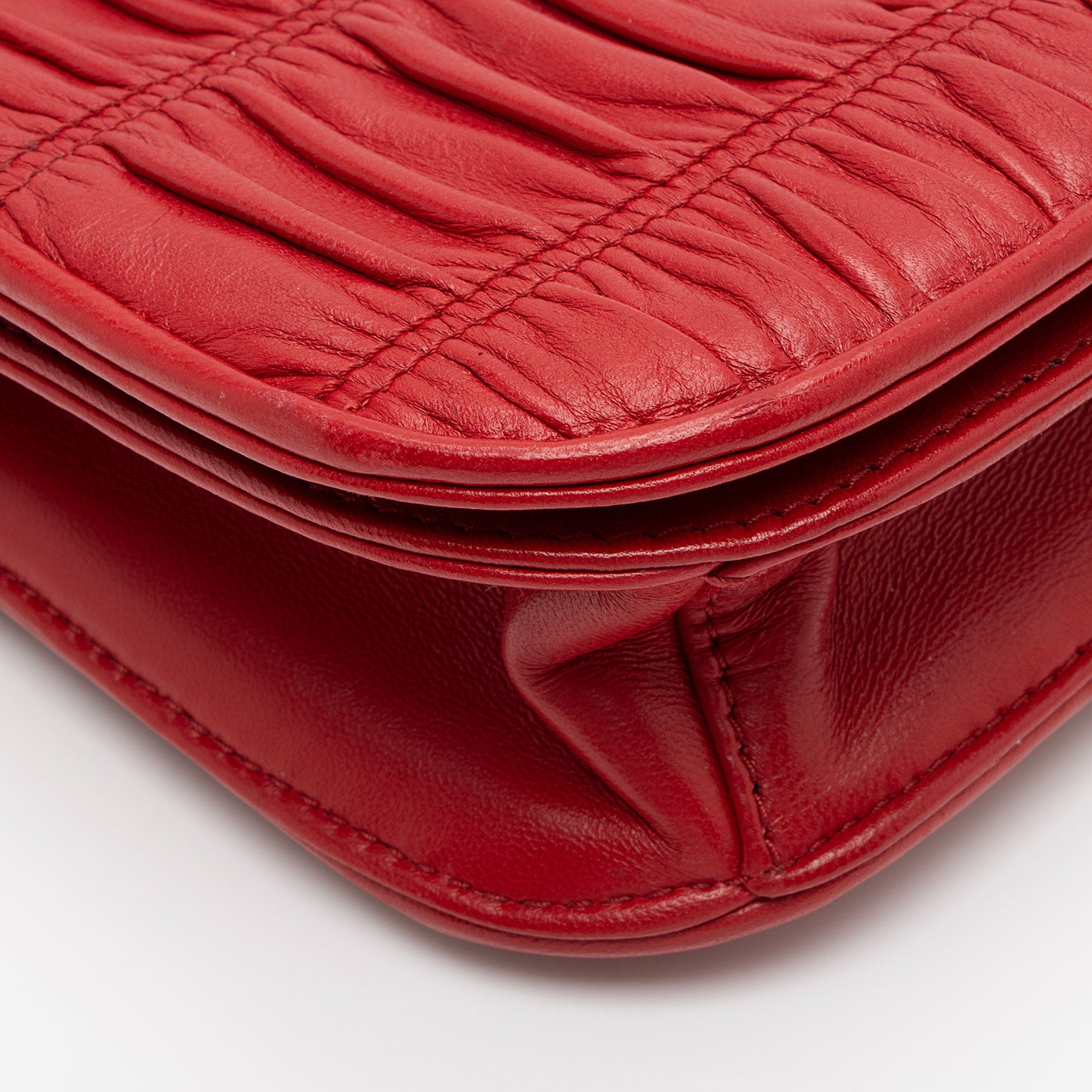 Prada Nappa Gaufre Leather Chain Flap Bag