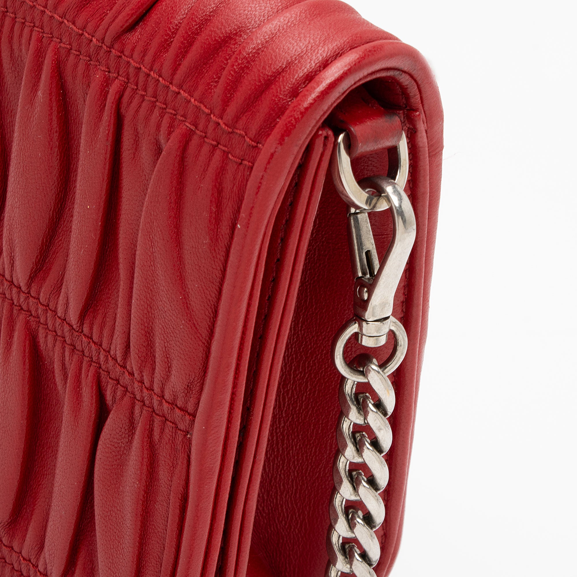 Prada Nappa Gaufre Leather Chain Flap Bag