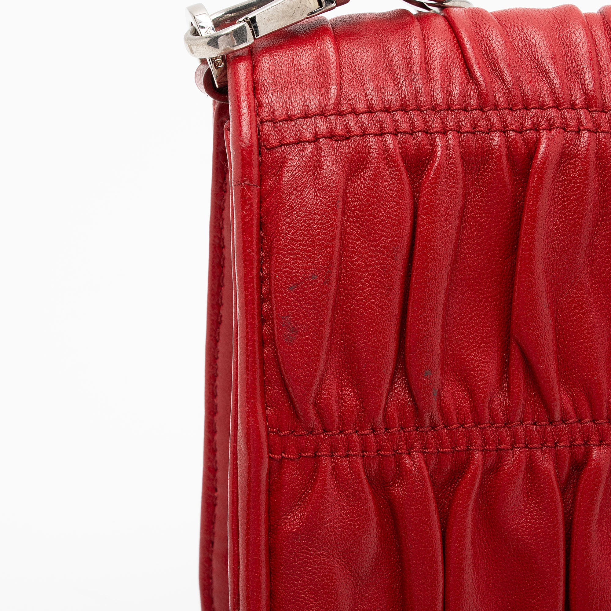 Prada Nappa Gaufre Leather Chain Flap Bag