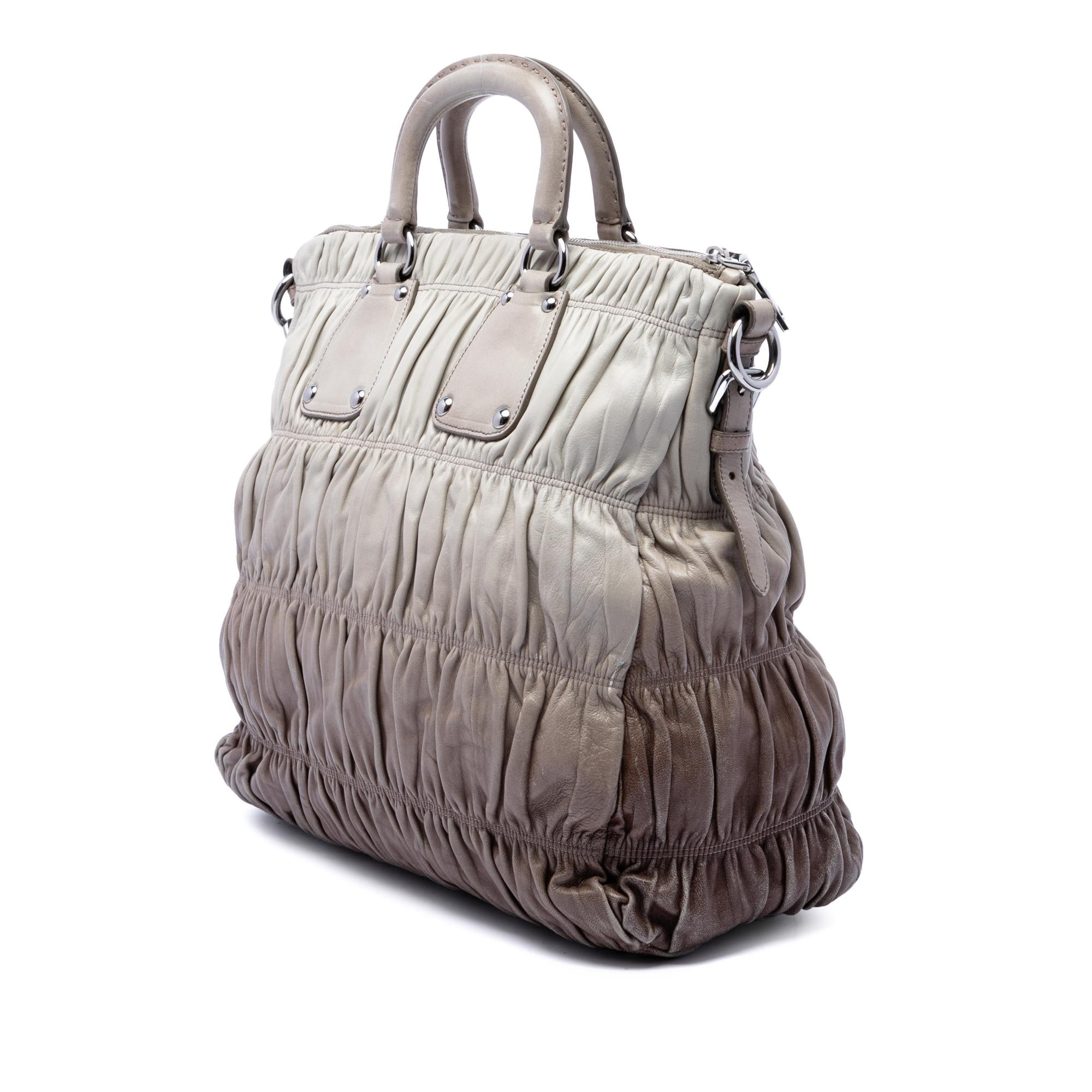 Prada Nappa Gaufre Ombre Satchel