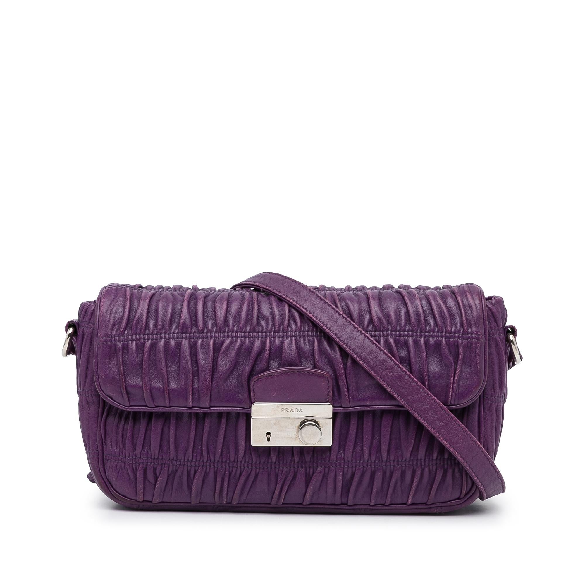 Prada Nappa Gaufre Sound Lock Crossbody Bag (SHG-GrlPP0)