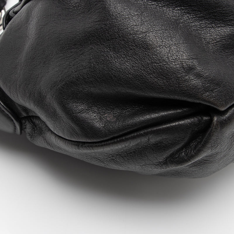Prada Nappa Leather Pleated Small Hobo (SHF-rubBi4)