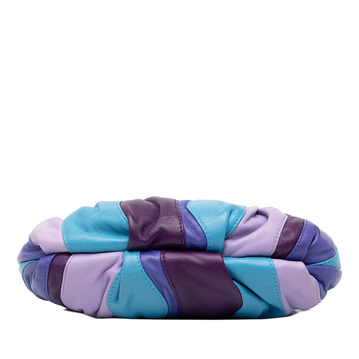 Prada Nappa Trembled Blossoms Stripes Clutch