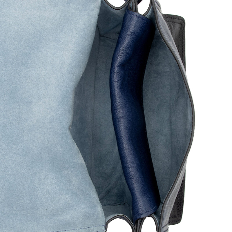 Prada Ombre Glace Calf Etiquette Flap Messenger Bag (SHF-JvIrDt)