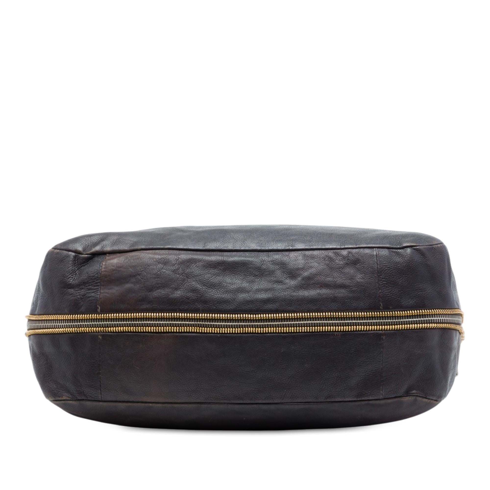 Prada Ombre Vitello Daino Side Zip Convertible Tote