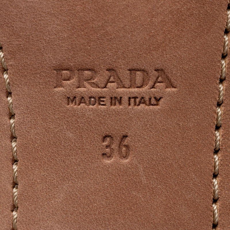 Prada Patent Leather Braided Slingback Sandals - Size 6 / 36 (SHF-5fdOzk)