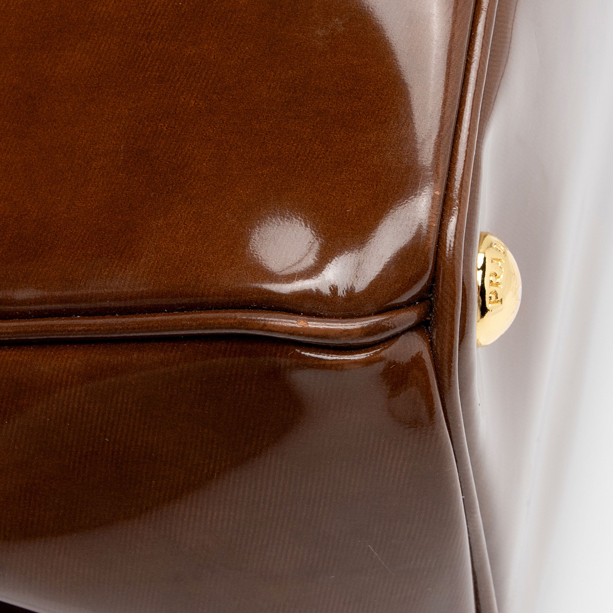 Prada Patent Leather Double Zip Medium Tote (SHF-IcFxTz)