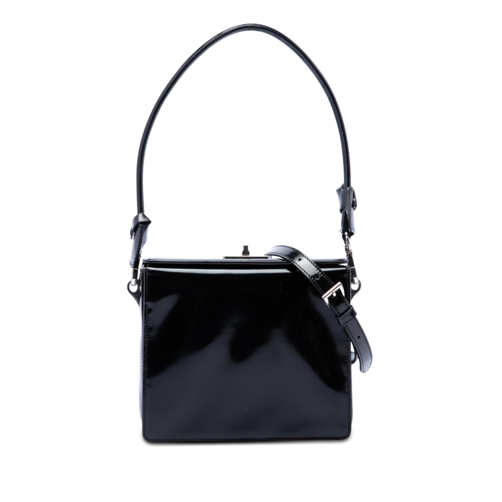 Prada Patent Leather Turnlock Satchel