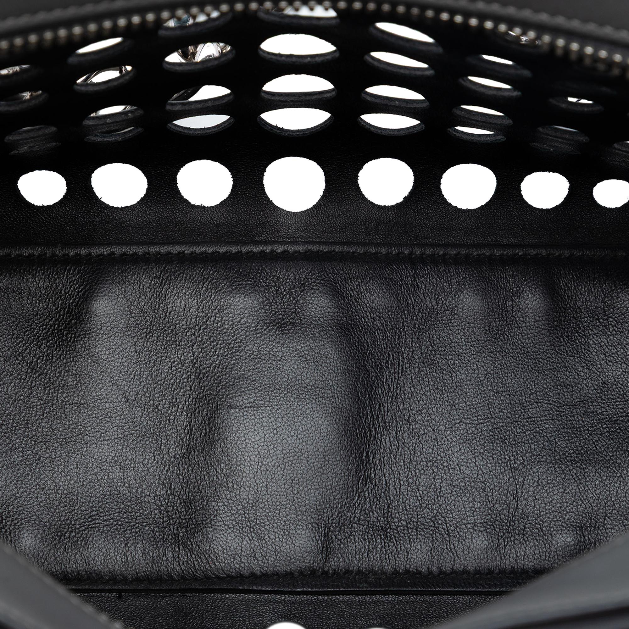 Prada Perforated Leather City Fori Chain Handbag