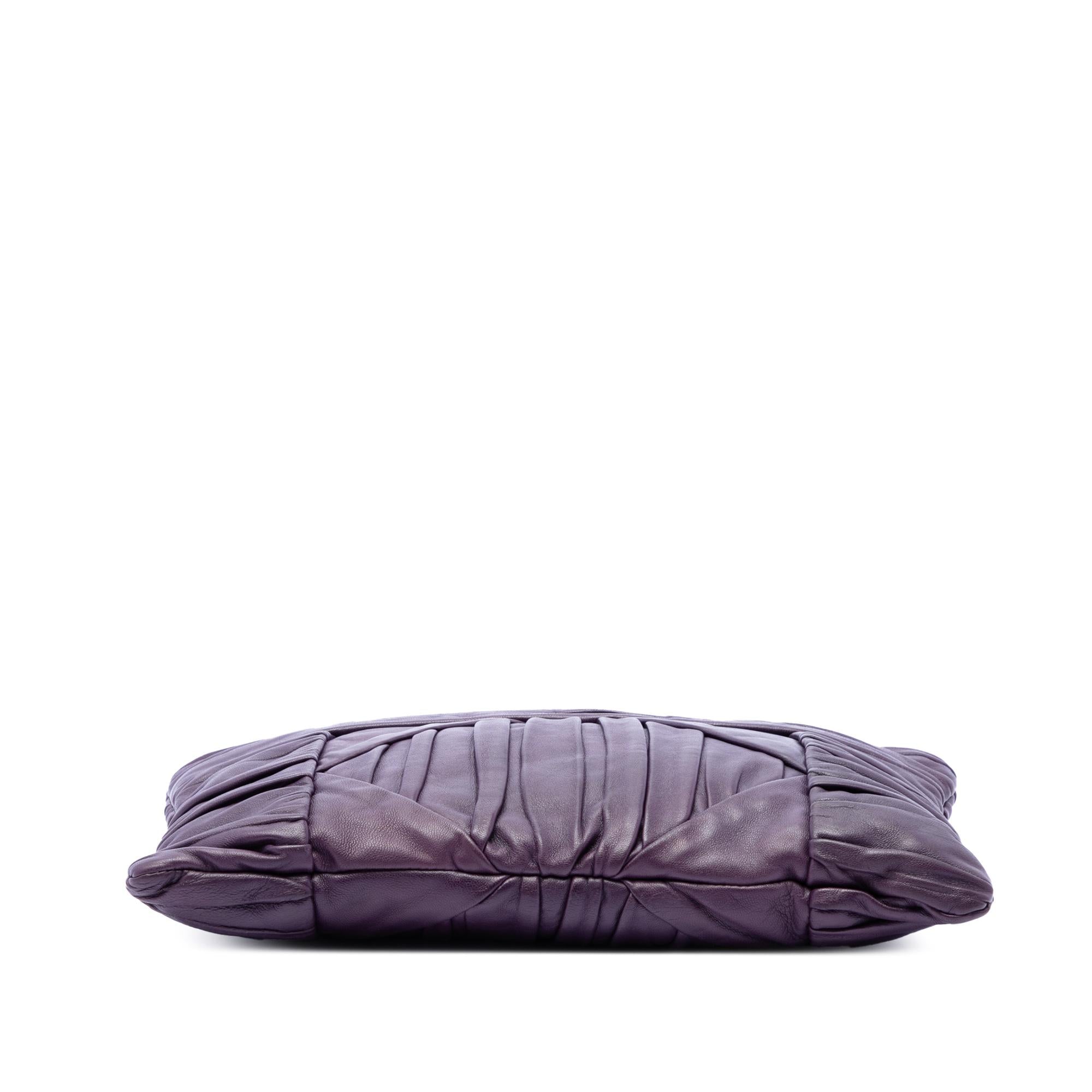 Prada Pleated Nappa Clutch