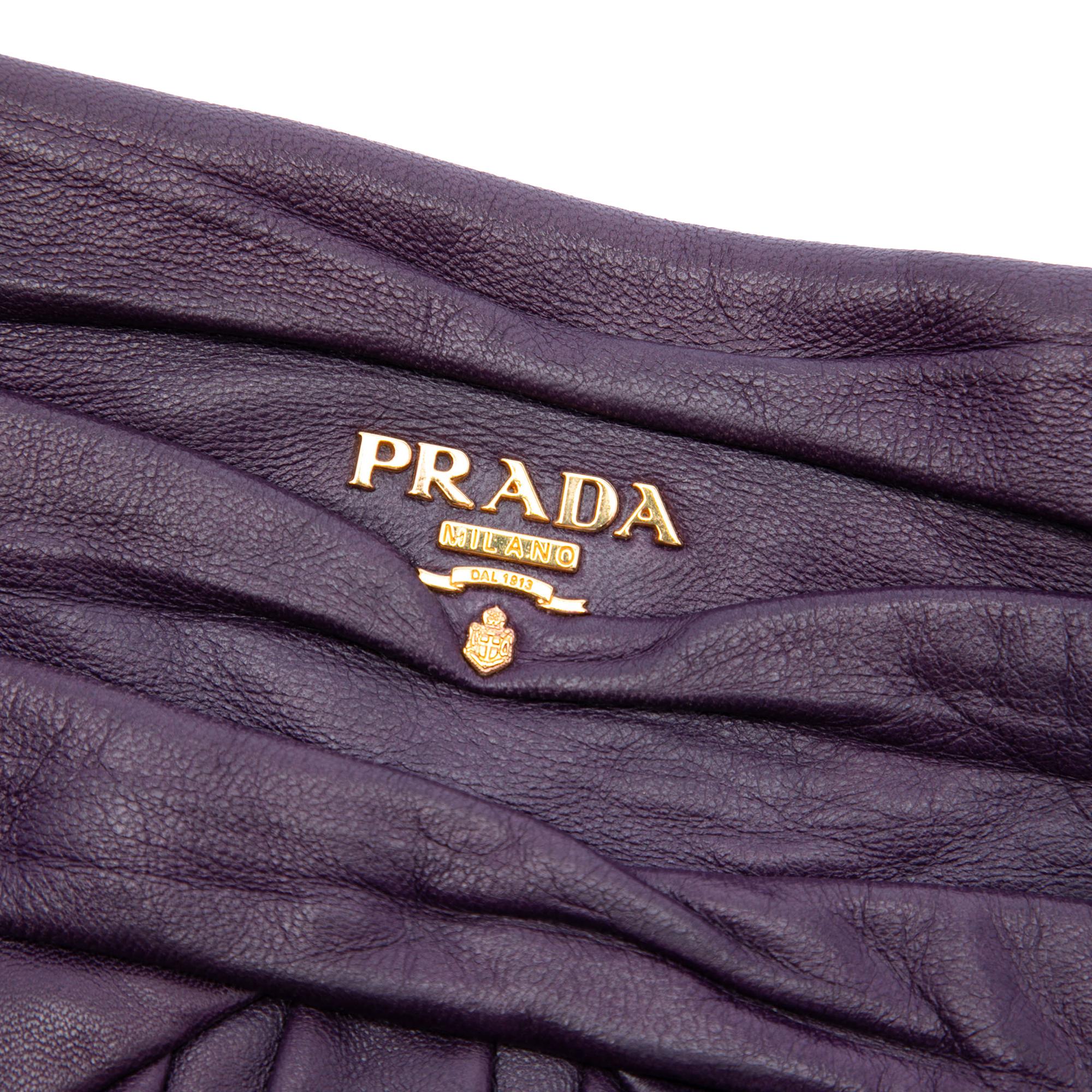Prada Pleated Nappa Clutch