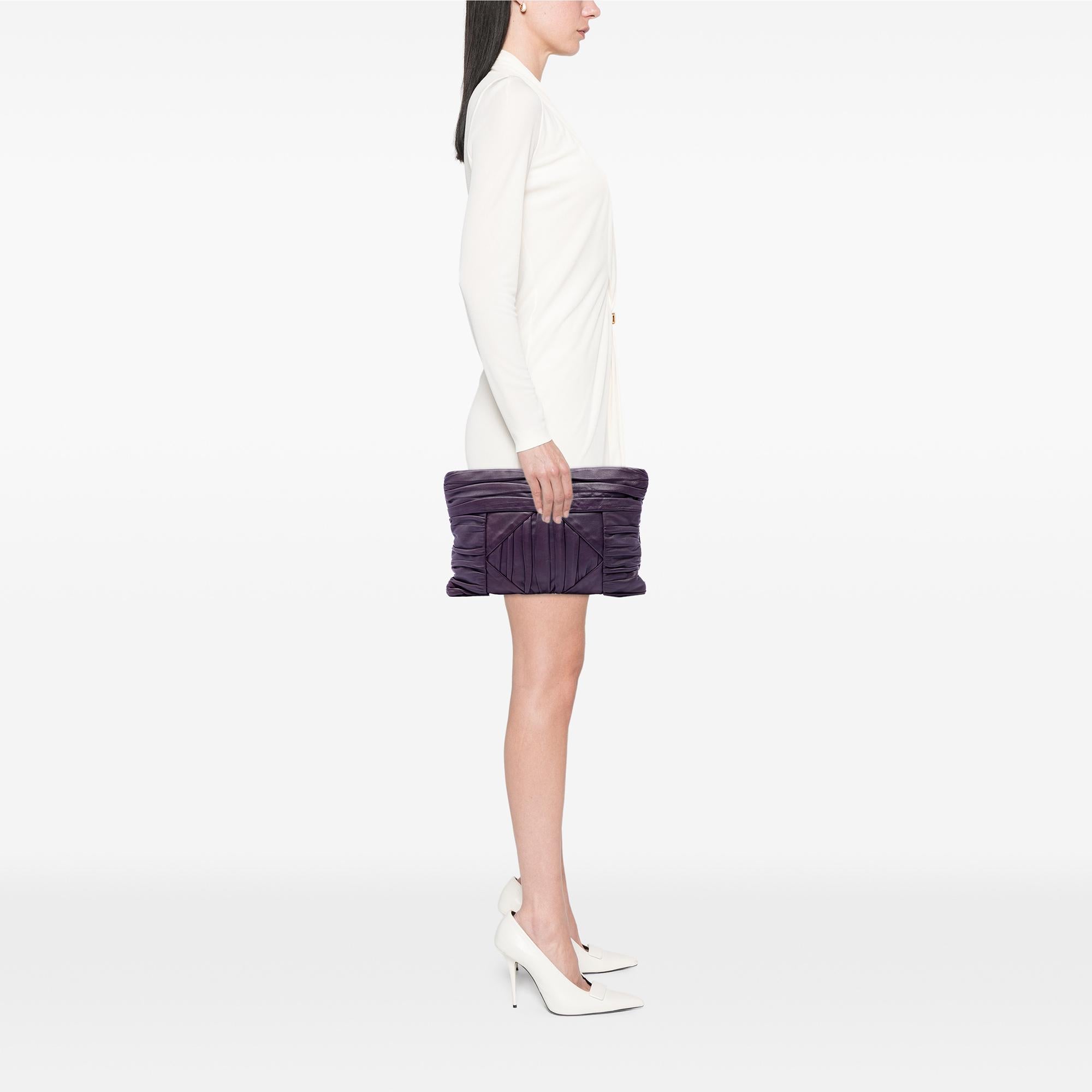 Prada Pleated Nappa Clutch