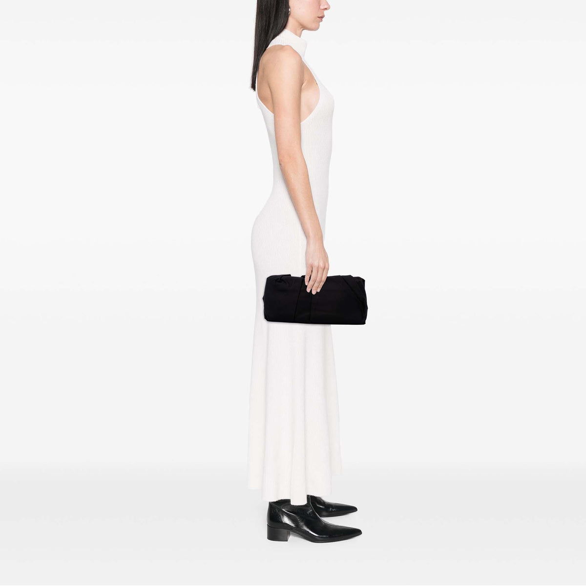 Prada Pleated Satin Frame Clutch