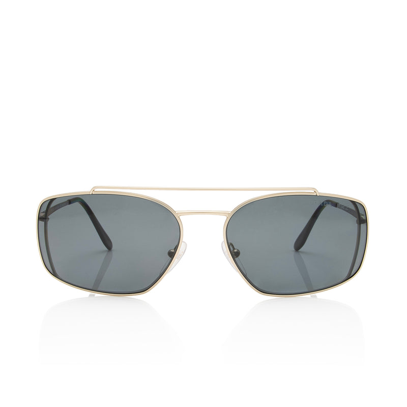 Prada Polarized Rectangular Aviator Sunglasses SHF IjJBqf LuxeDH