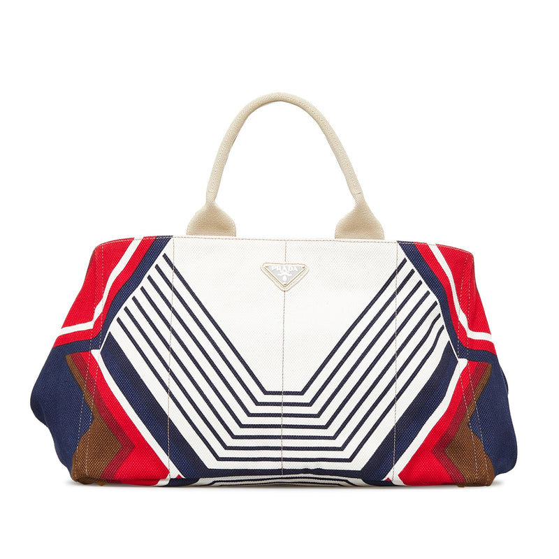 Prada Printed Canapa Tote SHG weCQKW LuxeDH