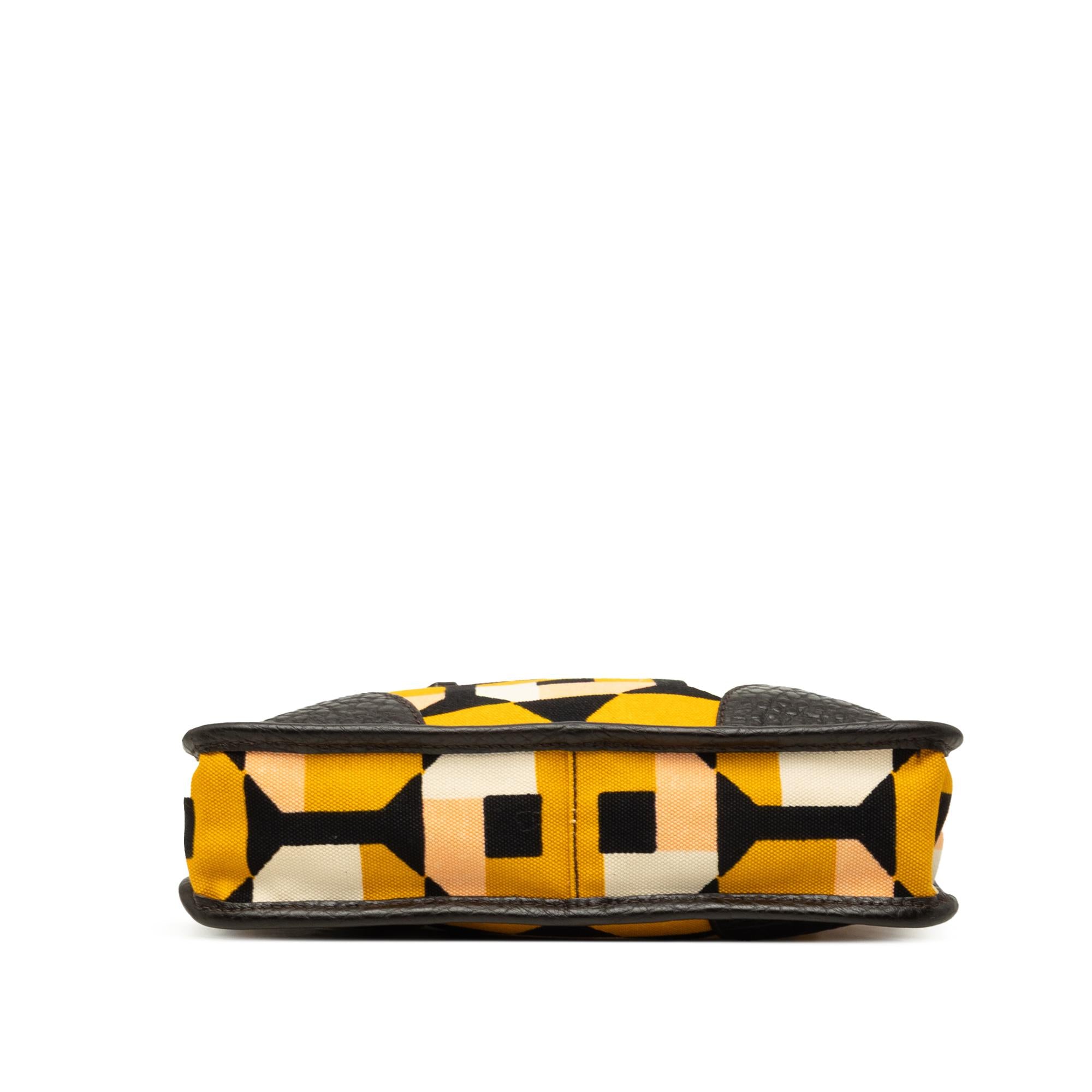 Prada Printed Canvas and Leather Tote