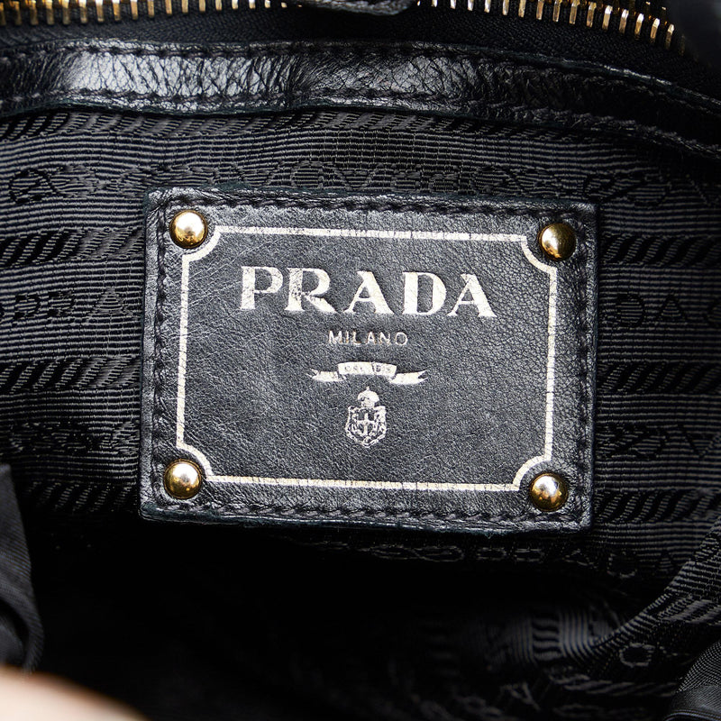 Prada Python Print Tessuto Bow Satchel (SHG-Vz1dPh)