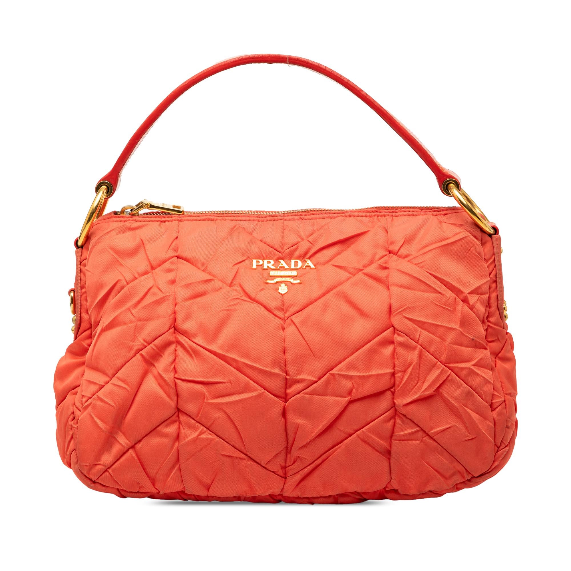 Prada Quilted Tessuto Hobo