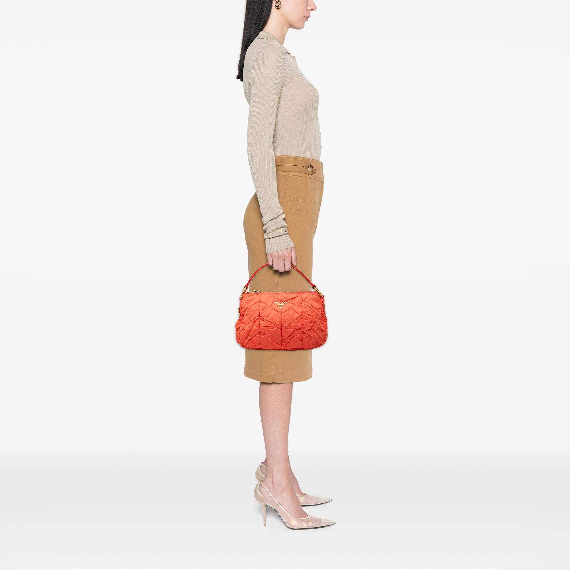 Prada Quilted Tessuto Hobo